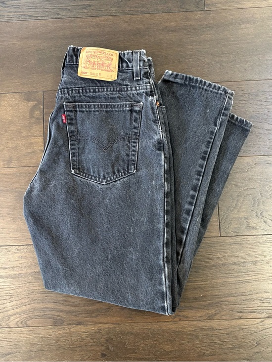 Levi's Denim - Vintage 1990s Levi's 550 Black Washed Jeans